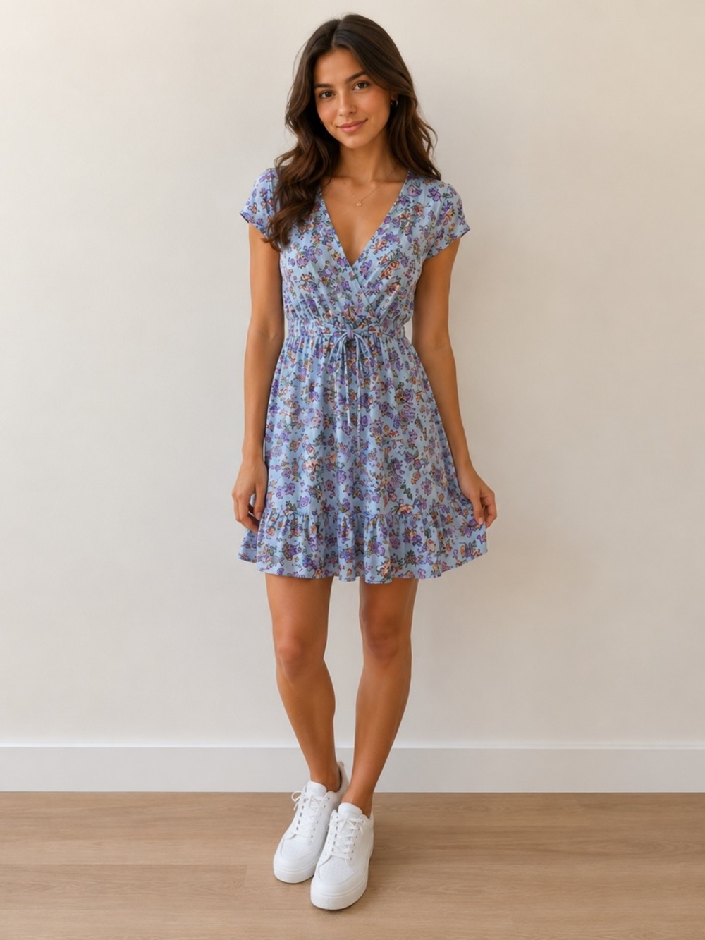 NWOT Blue Floral Summer Dress by Caution to the Wind Size Medium